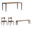 All solid wood multifunctional table set