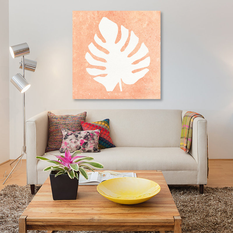 « tropical fun palms silhouette ii », impression sur toile, H 12 po x l 12 po x P 1,5 po, Toile tendue, Pas de tapis