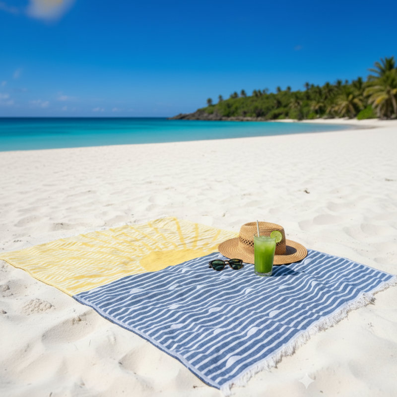 Turkish Beach Towel - Quick Dry Beach Towel is Essential for Enjoying A Day at The Beach | Sand Free Beach Towels for Clean and Comfortable Experience (Sunset, X Large | 51x71)