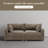 2 - Piece Upholstered Light Brown Faux Rabbit Fur Flannel Reversible Modular Sofa Living Room Sectional Couch-569984550