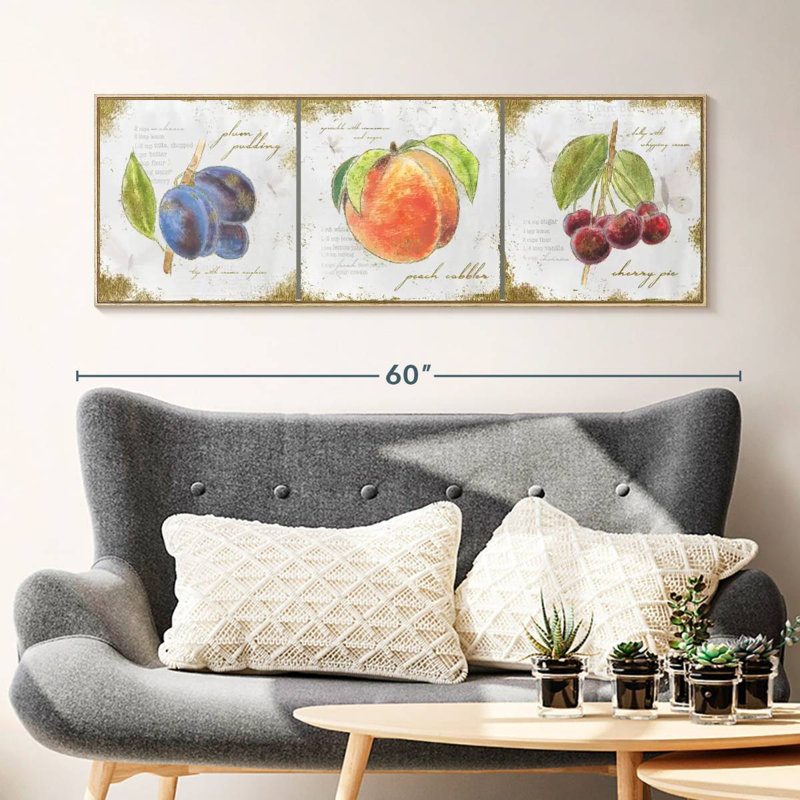 Trésors du jardin II, Floating Frame Natural Wood, 49 po x 17 po