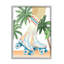 «Retro Pop Roller Skates Tropical Palm Tree Summer» par Ziwei Li - impression sur toile tendue-62028880-61966899