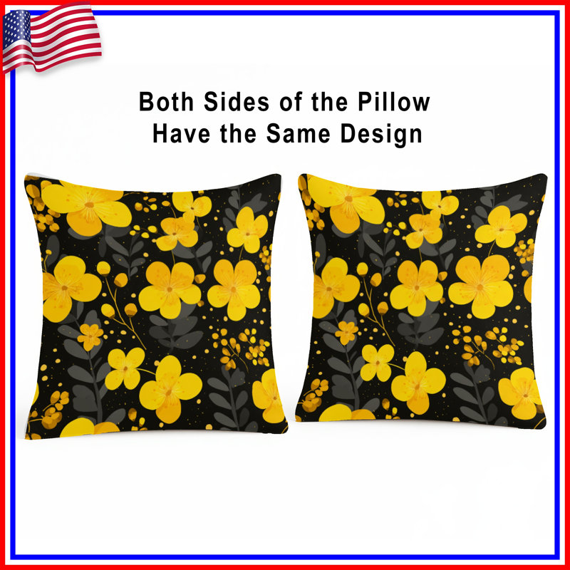 Coussin Floral, 20 po x 20 po