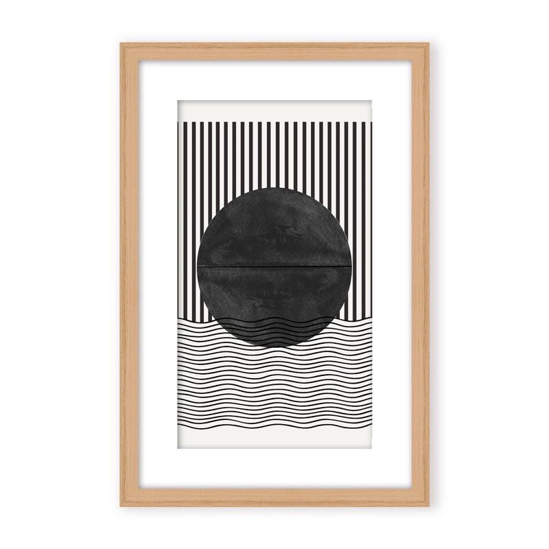 BaB No10. Print by The Miuus Studio, 36" H x 24" W x 1.125" D, Black, Framed Matted Print