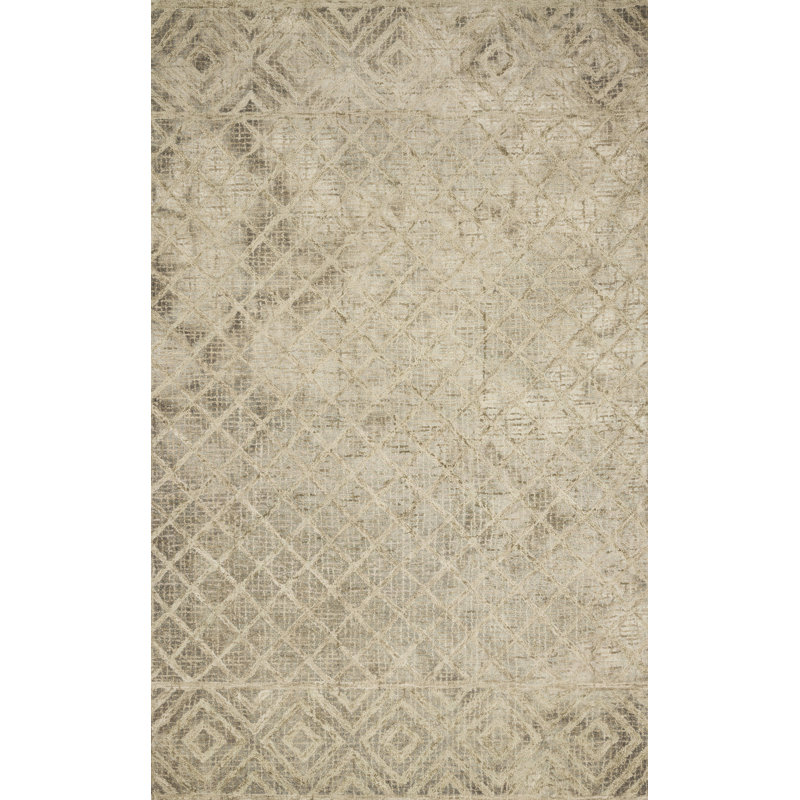 Kepley Hand Hooked Abstract Indoor Rug, Square 1'6"
