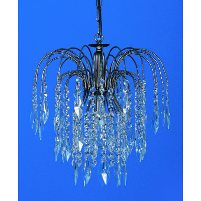 1 - Light Antique Nickel Crystal Pendant
