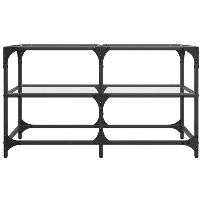 Daelon Coffee Table with Storage, 45cm H x 78.5cm L x 40cm W, Transparent