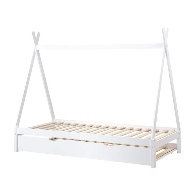 TALMONTIERS Solid Wood Bed, White
