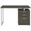 Bureau réversible à 3 tiroirs gris patiné-639390268