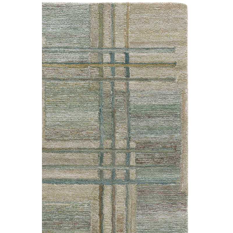 Genre Hand Tufted Plaid Indoor Rug, 8'-0" x 10'-0" Rectangle