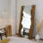 Rustic Live Edge Full Length Mirror, Wall Mirror with Natural Solid Old Pine Wood Frame, Irregular Handcrafted Standing Mirror for Bedroom, Living Room, Entryway, Farmhouse Decor-1824093749