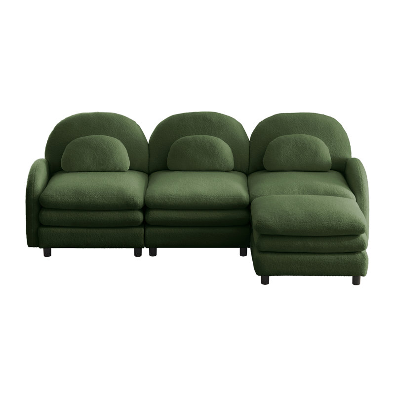 Canapé 3 places Teddy, H 35,4 po x l 98,2 po x P 33,8 po, Green