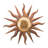 36 Inch Sun Metal Outdoor Wall Decor with Multi Color Weather Resistant Finish for Indoor and Outdoor Home Accent - Rainbow Copper