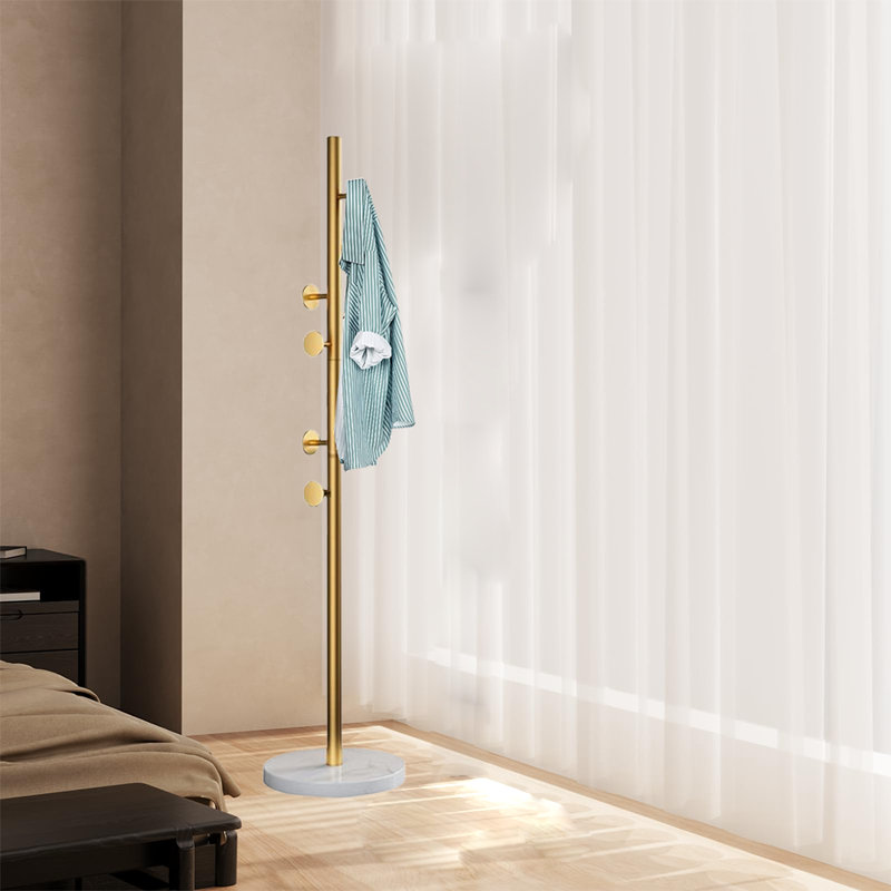 Coat Rack Freestanding With Marble Base