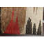 Tapis abstrait en laine fait à la main 6 x 10
