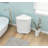 Bathroom Cabinet Triangle Corner Storage Cabinet with Adjustable Shelf Modern Style MDF Board 