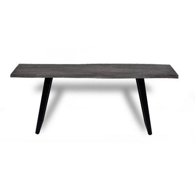 Reposa Acacia Solid Wood Top Metal Base Dining Table