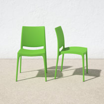 Beautiful pair of lime green chairs with downfield cushions