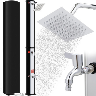 225 cm H Solar Powered Stainless Steel Free Standing
