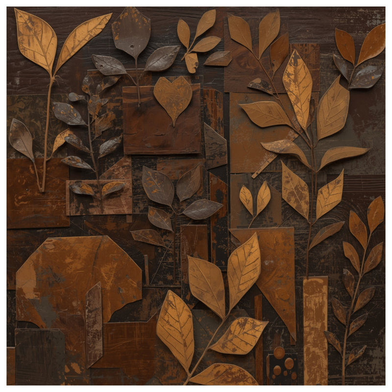 Tapis pour salle de bain Brown Leaf, L 34 po x L 21 po