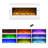 Ivy Bronx 36-Inch Wall Mounted Electric Fireplace - 10-Color LED Flame and 3 Media Backgrounds with Adjustable Brightness and Remote