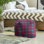 Upholstered Polyester Blend Ottoman