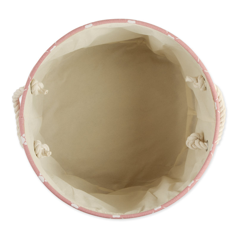 Longshore Tides Fabric Bin, Rose, 9" H x 12" W x 12" D