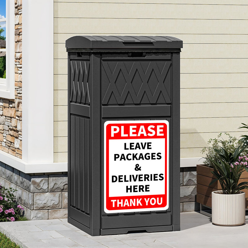 Boîte de livraison imperméable 31 gallons Balconera, Noir