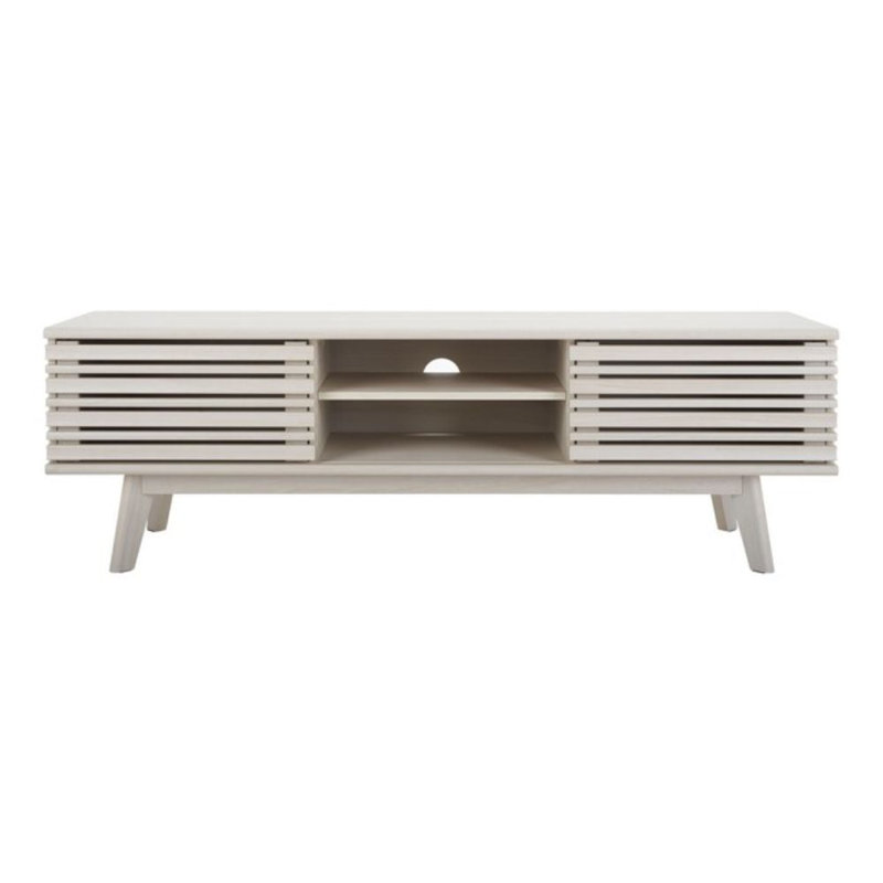Fenderson TV Stand for TVs up to 65", Bleached White