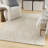 Ebern Designs Atyana Ivory Modern Indoor Wool Rug-1765523764