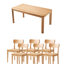 Solid Wood Top Four Leg Base Dining Set