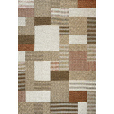 Canberk Geometric Flatweave Indoor / Outdoor Area Rug