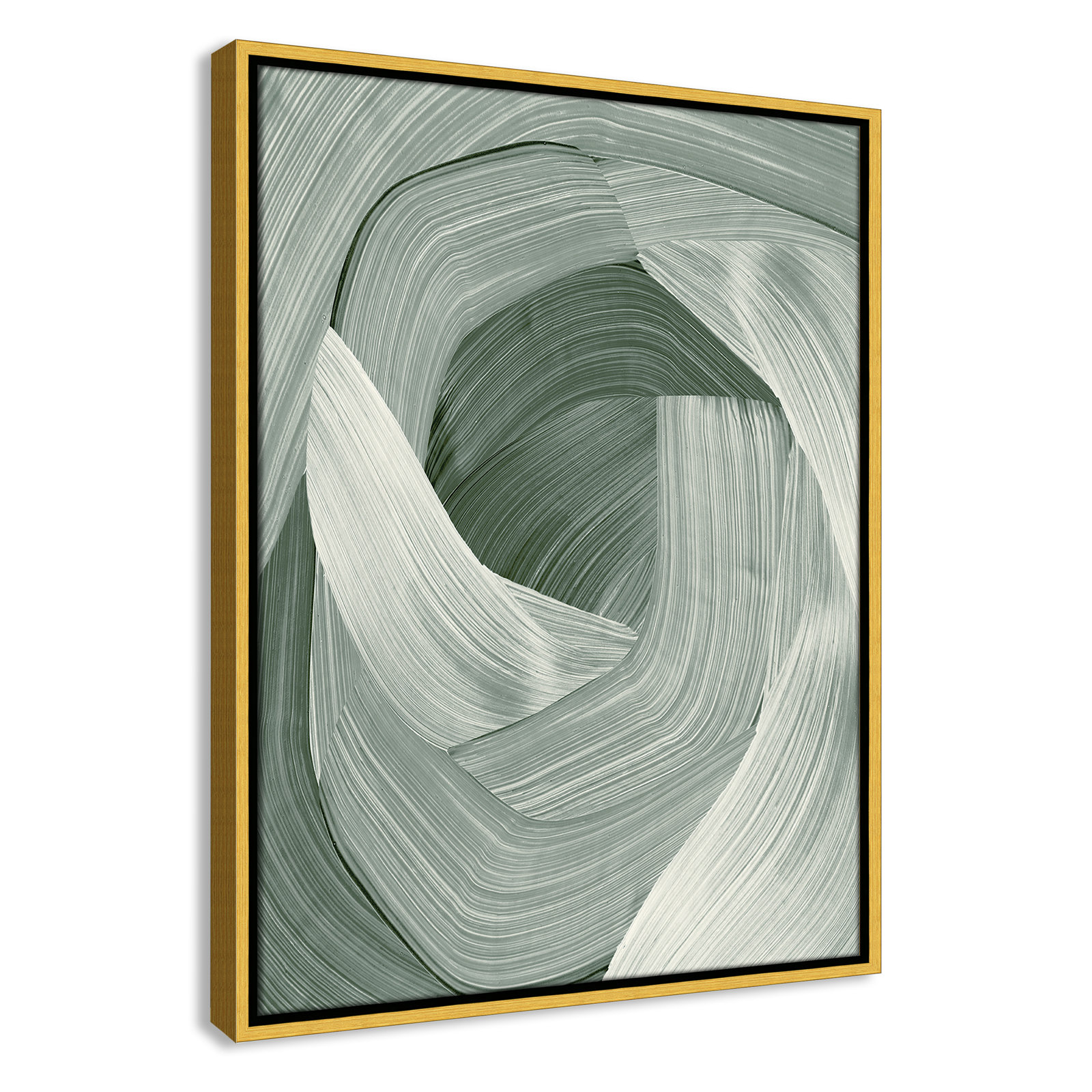 Wyn "Enriched Emerald" Print, 25.5" H x 19.5" W, Gold