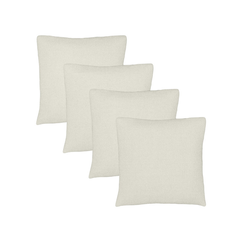 Ensemble de 4 coussins décoratifs Sunbrella, coussins décoratifs d'extérieur carrés de 18 po x 18 po, Square 18"