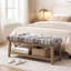 Polyester Upholstered Storage Bench-1152980924