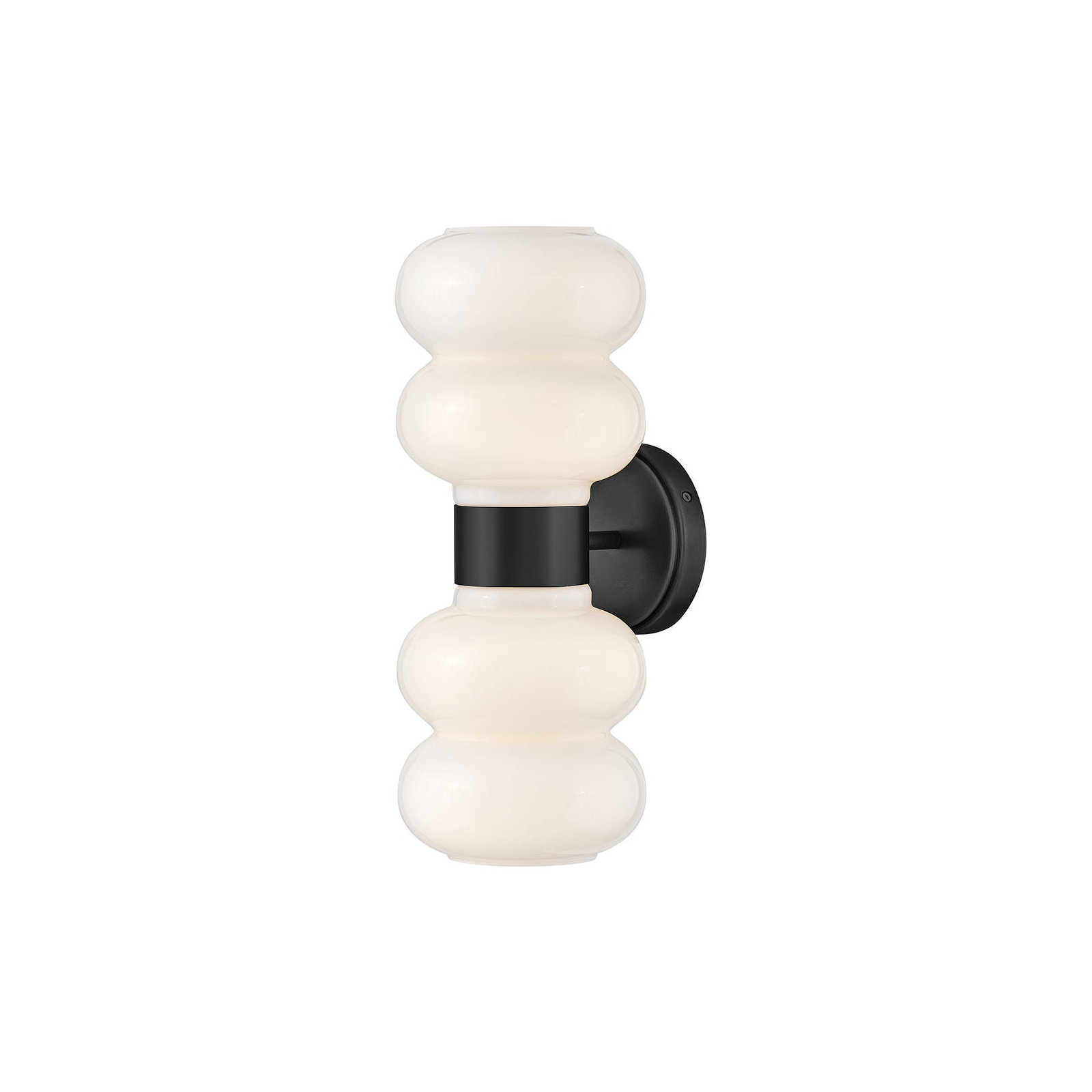 Nadia 2-Light Bubble Wall Sconce, Black