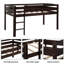 Lit mezzanine bas en bois avec échelle-1321849268