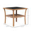 2 tables d'extérieur avec verre trempé et espace de rangement