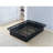 Modern Style Heavy Duty Cal King Size Bed Base Frame Made With Metal In Black-1681527520
