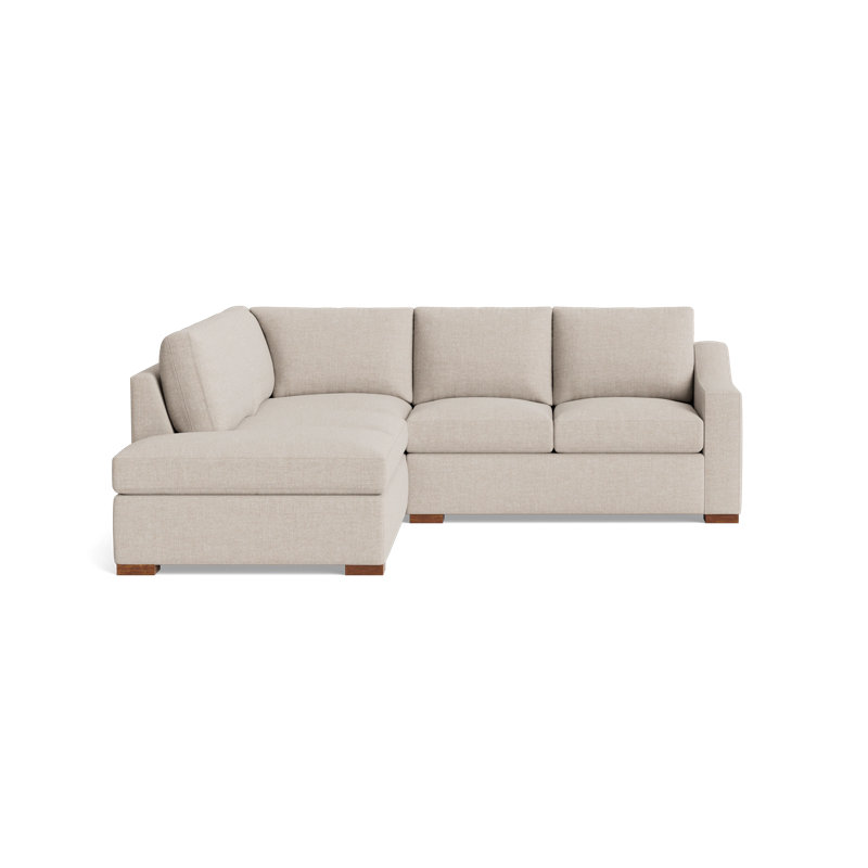 Lucca Sectional, Performance Weave - Natural, Left Hand Facing