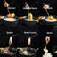 Ensemble d'ustensiles de cuisine 6 pièces avec poignée en bois Professional