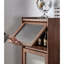 Translucent Glass Grooved Accent Cabinet