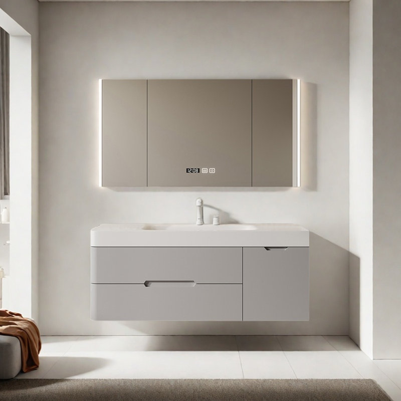 Armoire de salle de bain moderne, simple et légère de luxe, H 19,6 po x l 47 po x P 21,6 po 