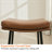 26" Faux Leather Upholstered Backless Saddle Bar Stool with Metal Frame-777344752-777344758
