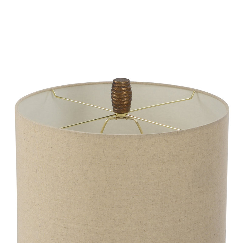 Duffer - Transitional Table Lamp - Bronze Oak - Oatmeal Shade