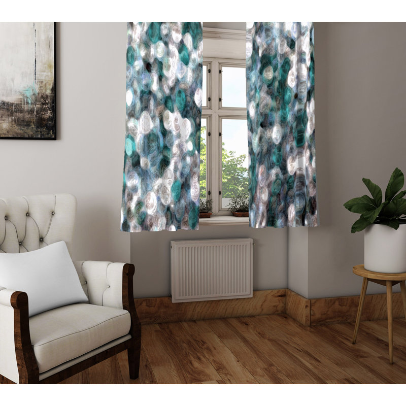 Semi Sheer Curtain Panel Pair, 40" W x 82" L