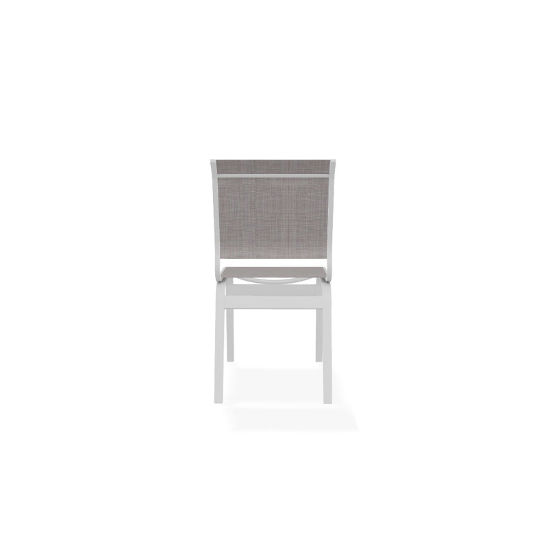 Chaise d'appoint de salle à manger Hiraku, Blanc texturé, Oursin