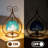 16.5'' H Tiffany-Style Stained Glass Dragonfly Bank Lamp
