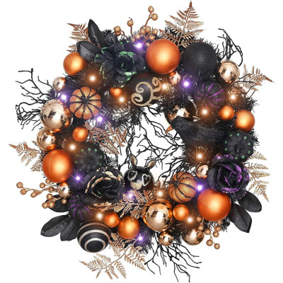 Faux Lighted 18.9'' Wreath