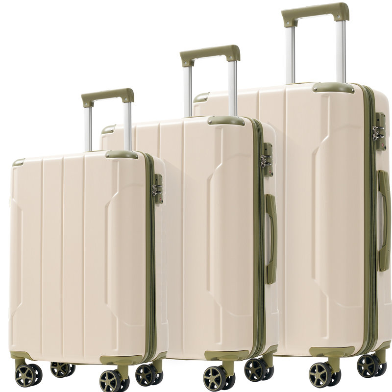 Ensemble de 3 valises extensibles à coque rigide en ABS avec double pivot, ensemble de bagages avec serrure TSA (20/24/28 pouces)